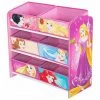 Meuble De Rangement Enfant Avec 6 Bacs Motif Disney Princesses - Dim : H60 X L63,5 X P30 Cm -PEGANE-